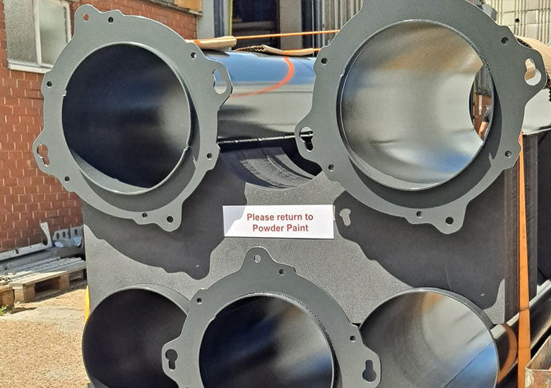 Heavy duty grey cylinders protected by grey chemically cross-linked closed-cell foam blocks