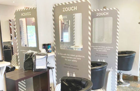 PPE Social Distancing Barriers, Partitions & Face Shields for Hair Salons & Barbers